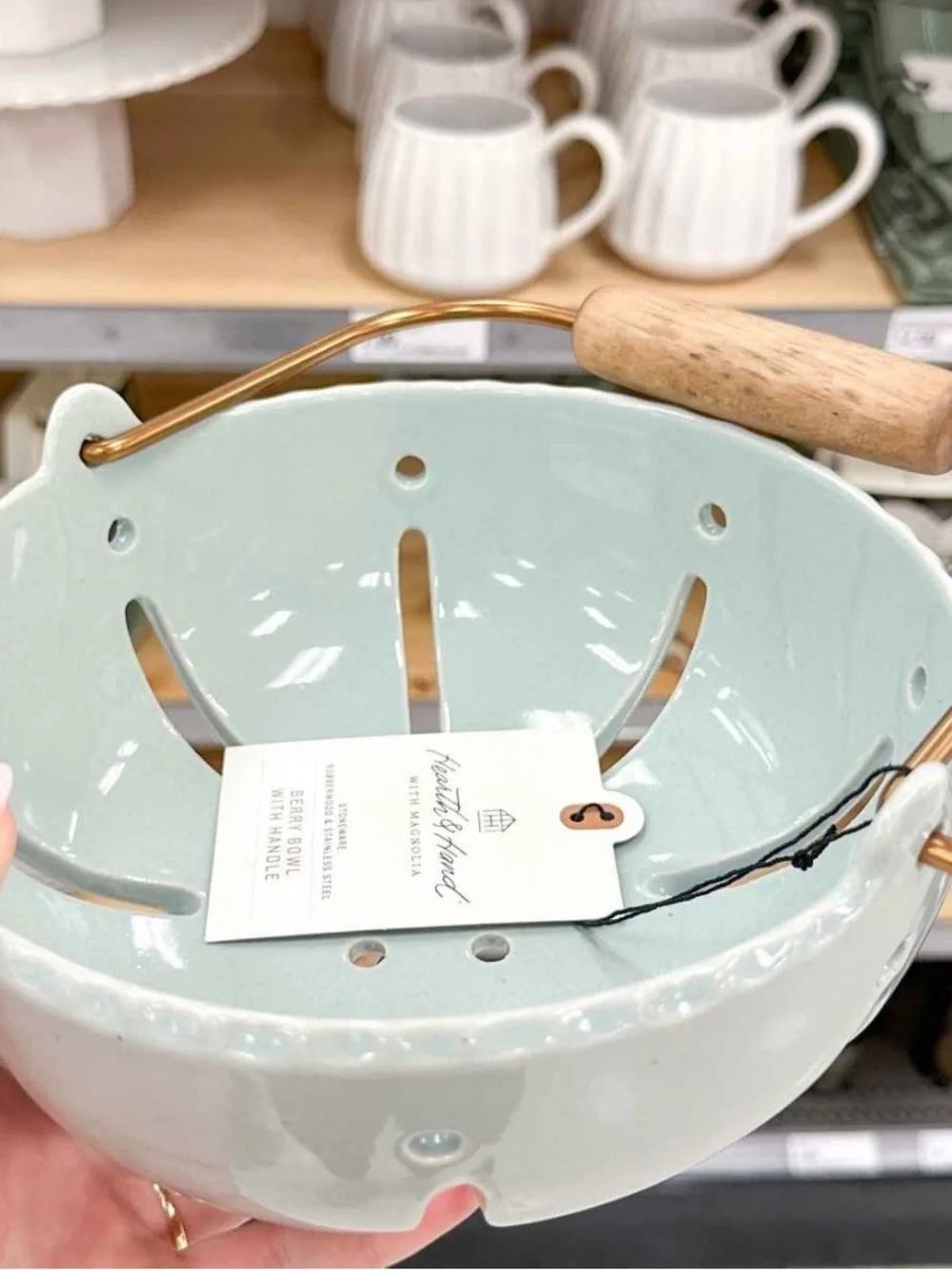 Stoneware Berry Serving Bowl with Handle Peace Blue - Hearth & Hand Magnolia